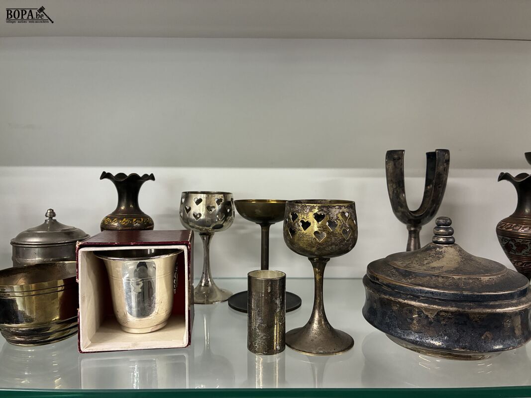 Lot koperen en verzilverde items - 24 stuks – foto 4 – kavel bij BOPA Auctions, Oekene