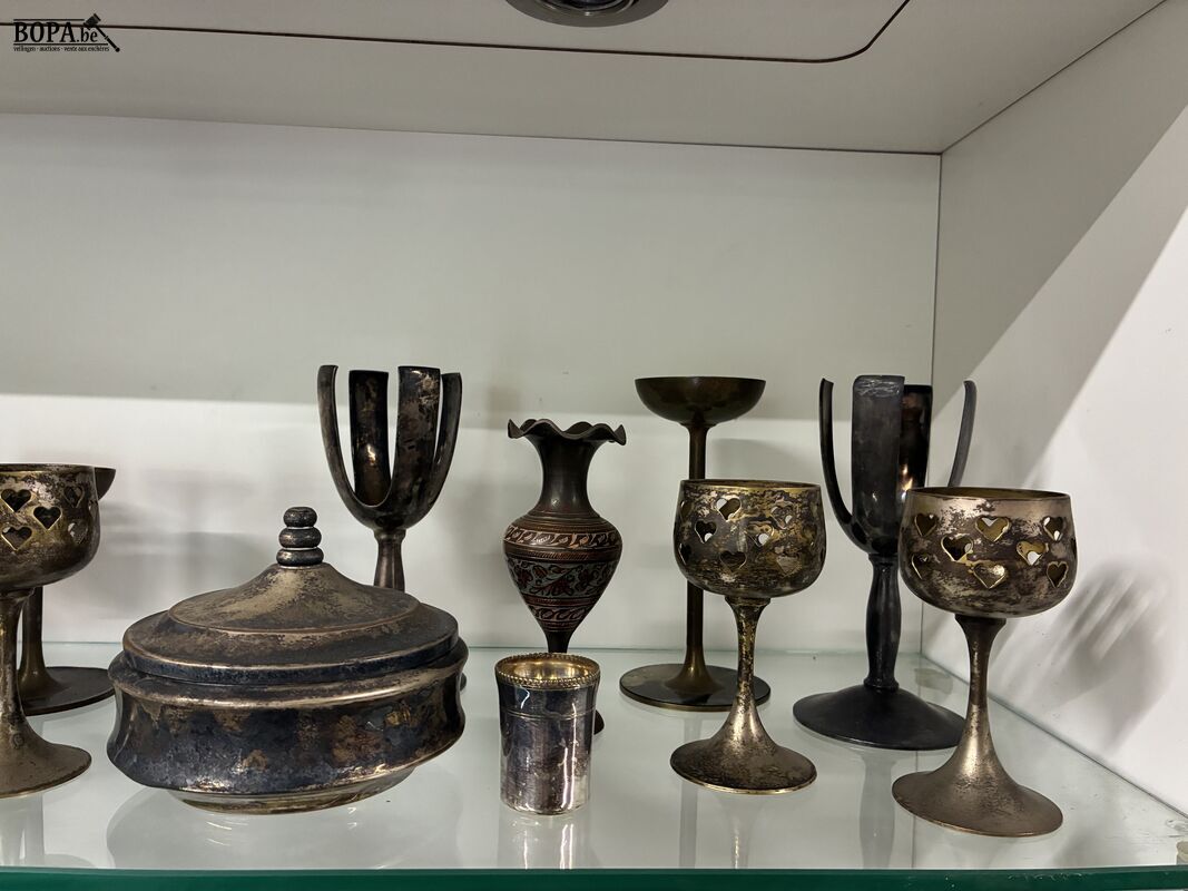 Lot koperen en verzilverde items - 24 stuks – foto 5 – kavel bij BOPA Auctions, Oekene