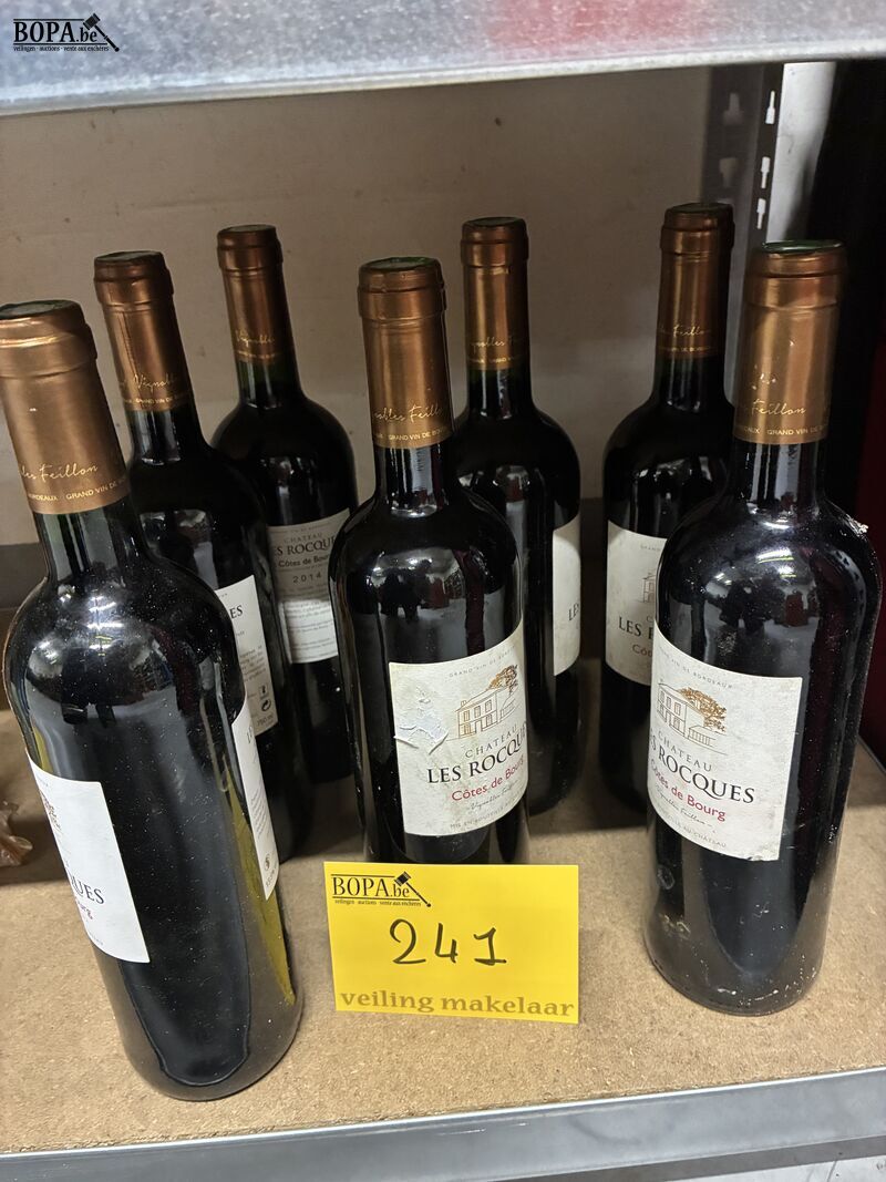 Rode wijn Les Rocques Côtes de Bourg 2012 - 7 flessen – foto 2 – kavel bij BOPA Auctions, Oekene