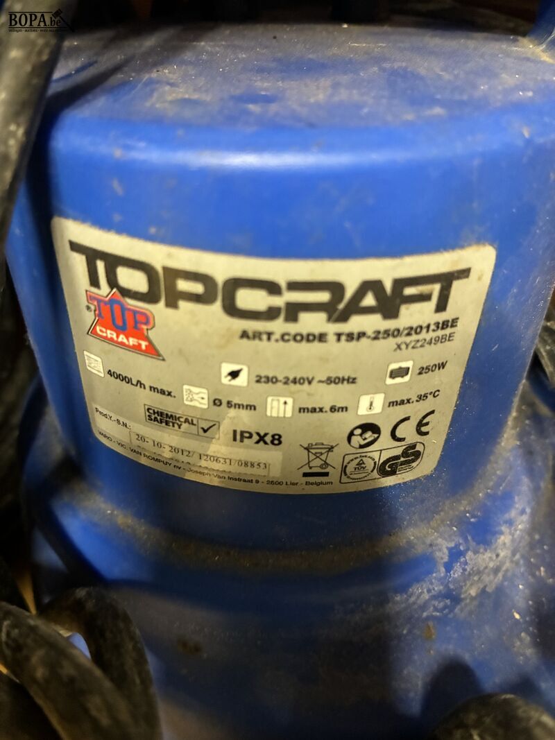 Dompelpomp Topcraft – foto 3 – kavel bij BOPA Auctions, Oekene