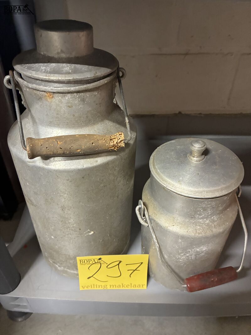 Aluminium melkkit - 2 stuks – foto 2 – kavel bij BOPA Auctions, Oekene