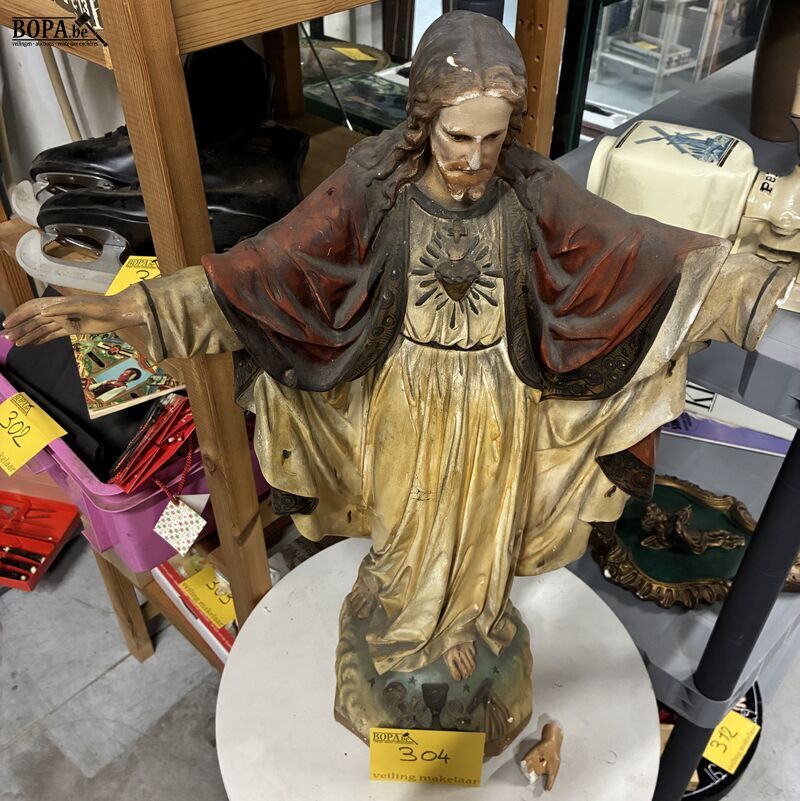 Prestus beeld in kalk – foto 2 – kavel bij BOPA Auctions, Oekene