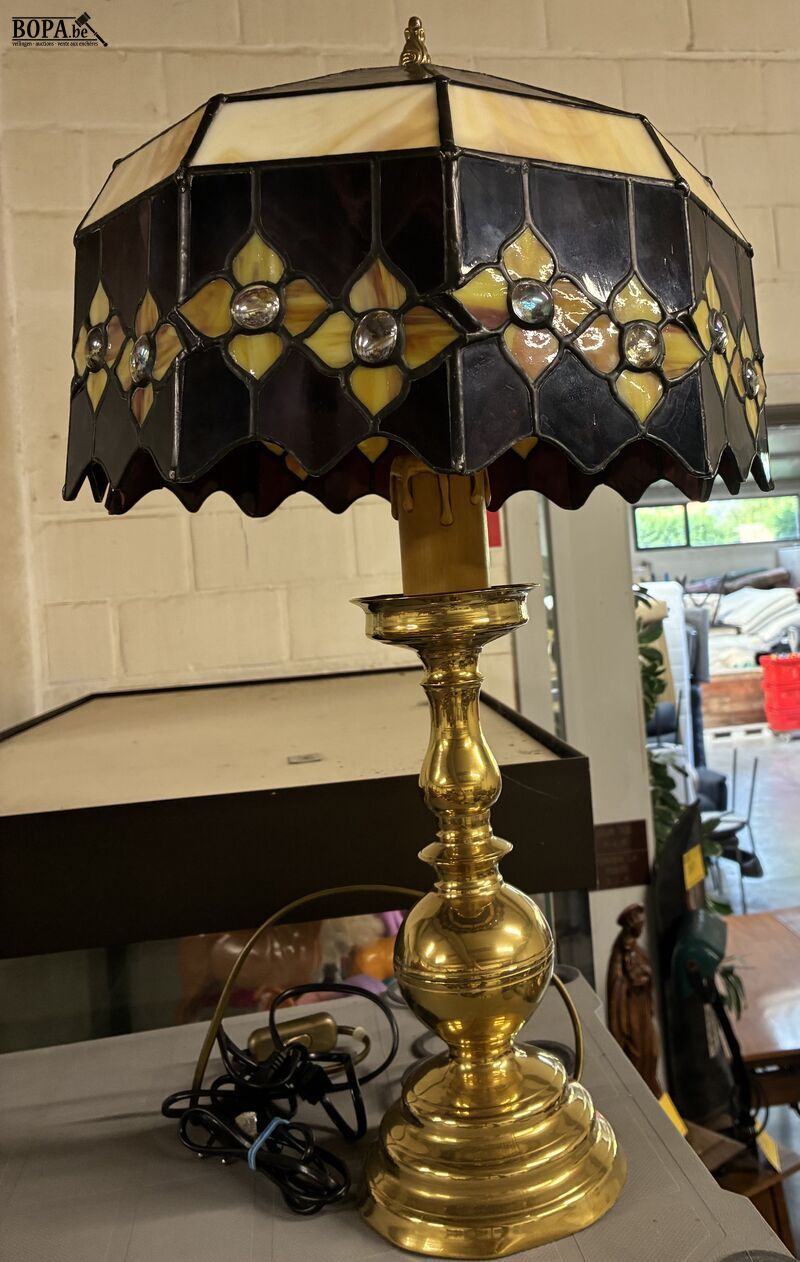 Retro tafellamp Tiffanystijl – foto 2 – kavel bij BOPA Auctions, Oekene