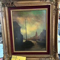 Schilderij boot get – kavel bij BOPA Auctions, Oekene