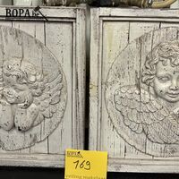 Houten wanddecoratie engel - 2 stuks – kavel bij BOPA Auctions, Oekene