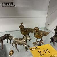 Metalen dierenfiguren - 6 stuks – kavel bij BOPA Auctions, Oekene