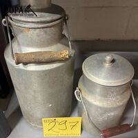 Aluminium melkkit - 2 stuks – kavel bij BOPA Auctions, Oekene