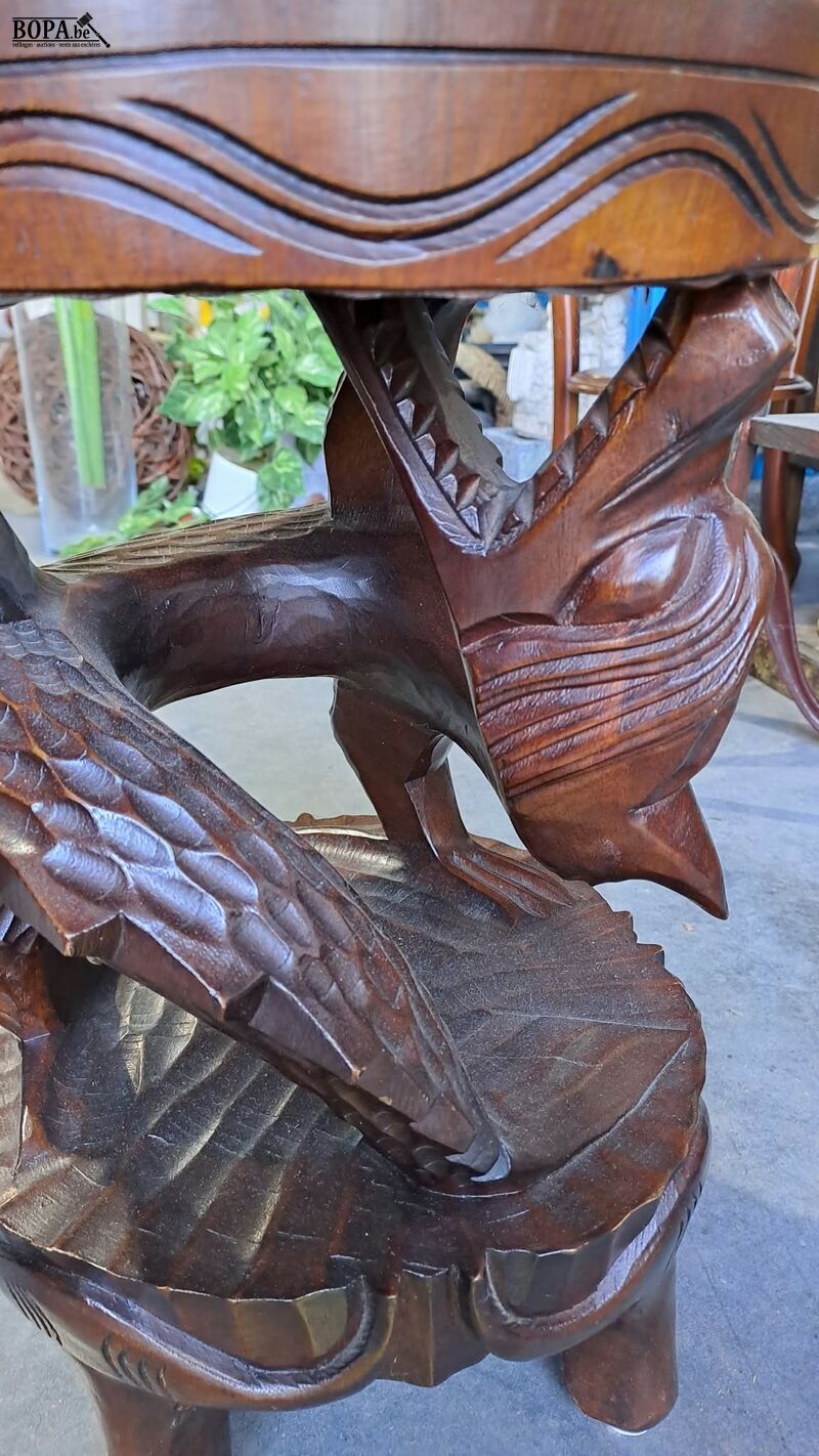 Bijzettafel Oosters Oriental handgemaakt houtsnijwerk zeldza – foto 5 – kavel bij BOPA Auctions, Aarsele