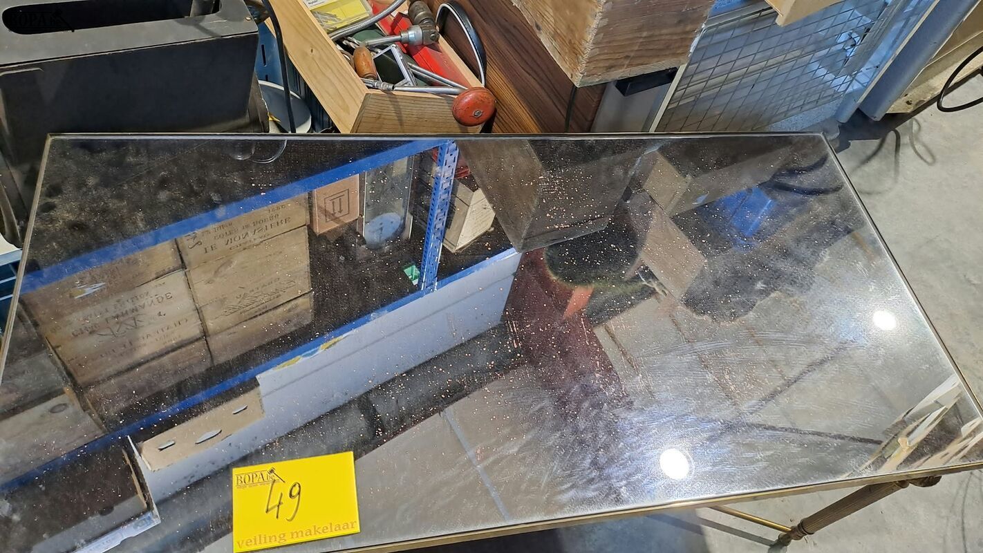 Salontafel DLG Jansen '70 spiegelend blad en messing poten o – foto 5 – kavel bij BOPA Auctions, Aarsele
