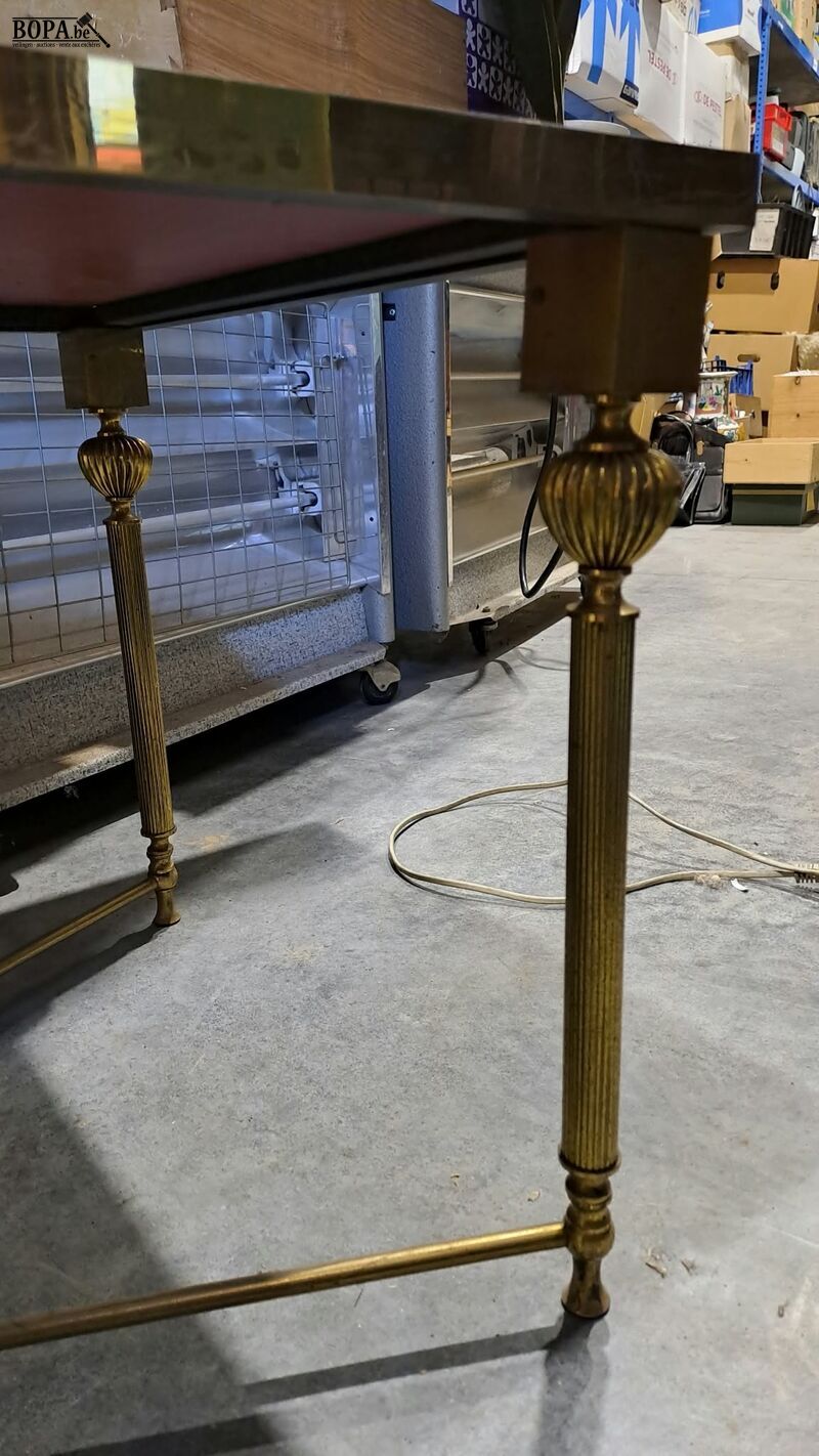 Salontafel DLG Jansen '70 spiegelend blad en messing poten o – foto 6 – kavel bij BOPA Auctions, Aarsele