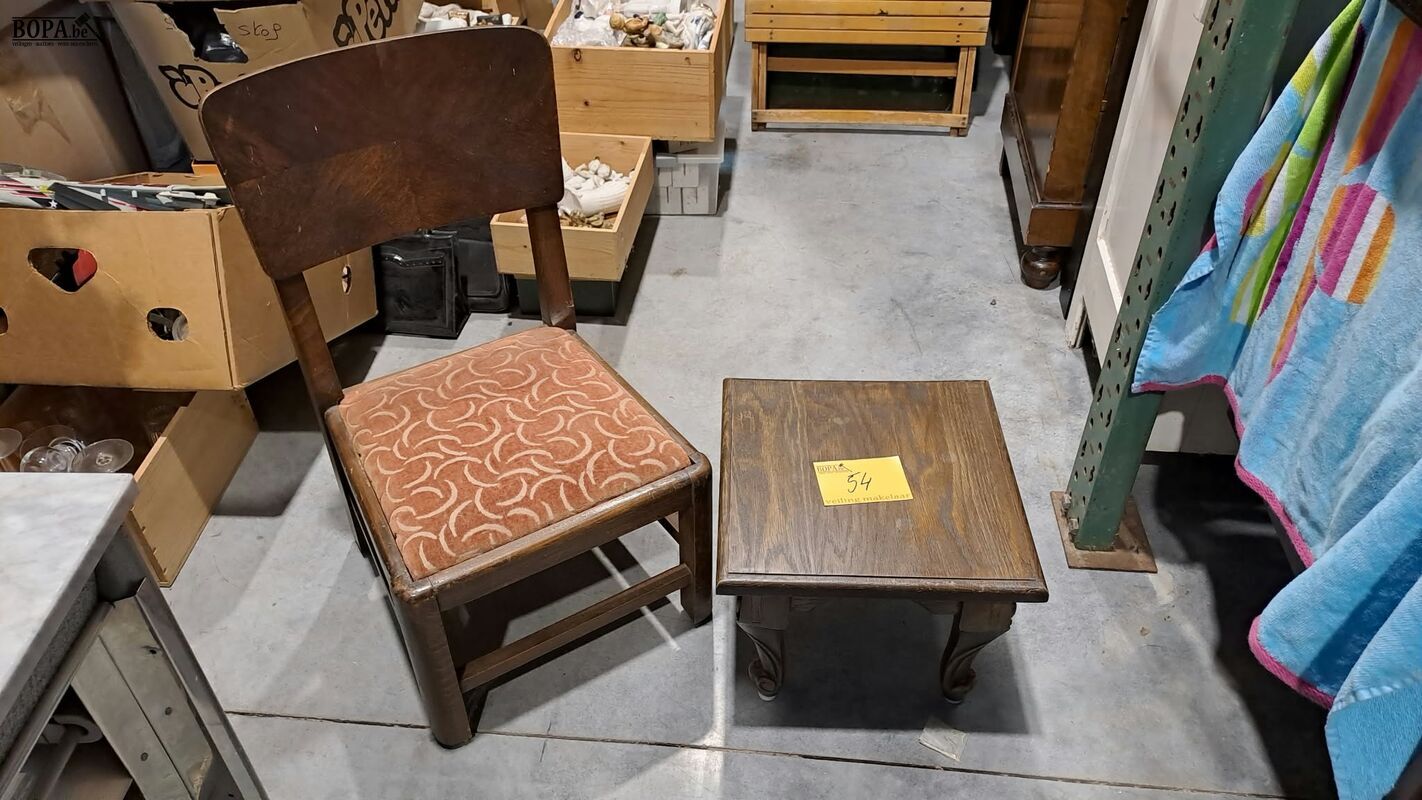 Lot mini tafel en stoeltje – foto 2 – kavel bij BOPA Auctions, Aarsele