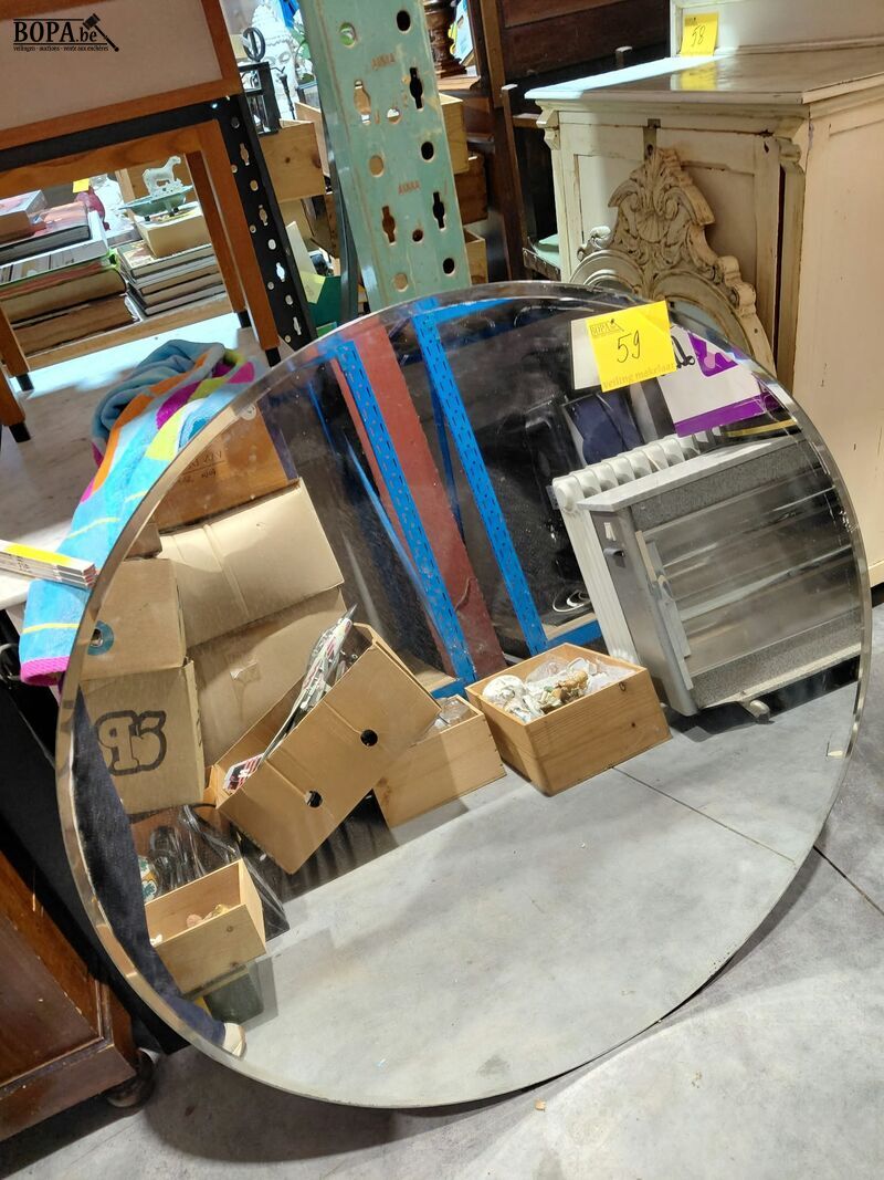 Geslepen ronde spiegel – foto 2 – kavel bij BOPA Auctions, Aarsele