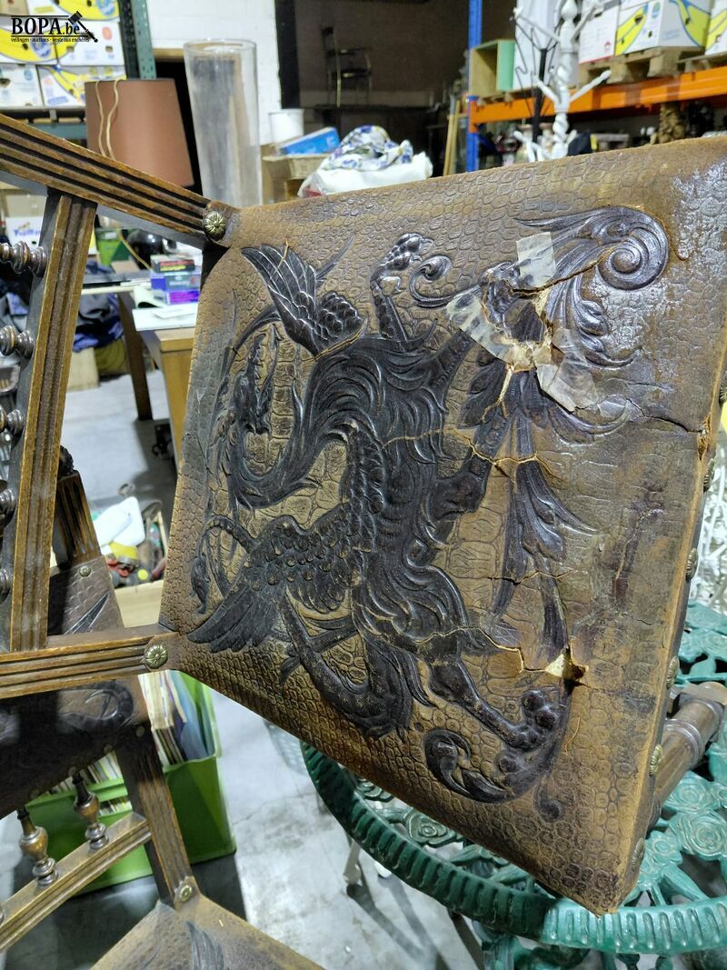 Neorenaissance stijl 1890-1900 antieke stoelen reliëfwerkniv – foto 6 – kavel bij BOPA Auctions, Aarsele