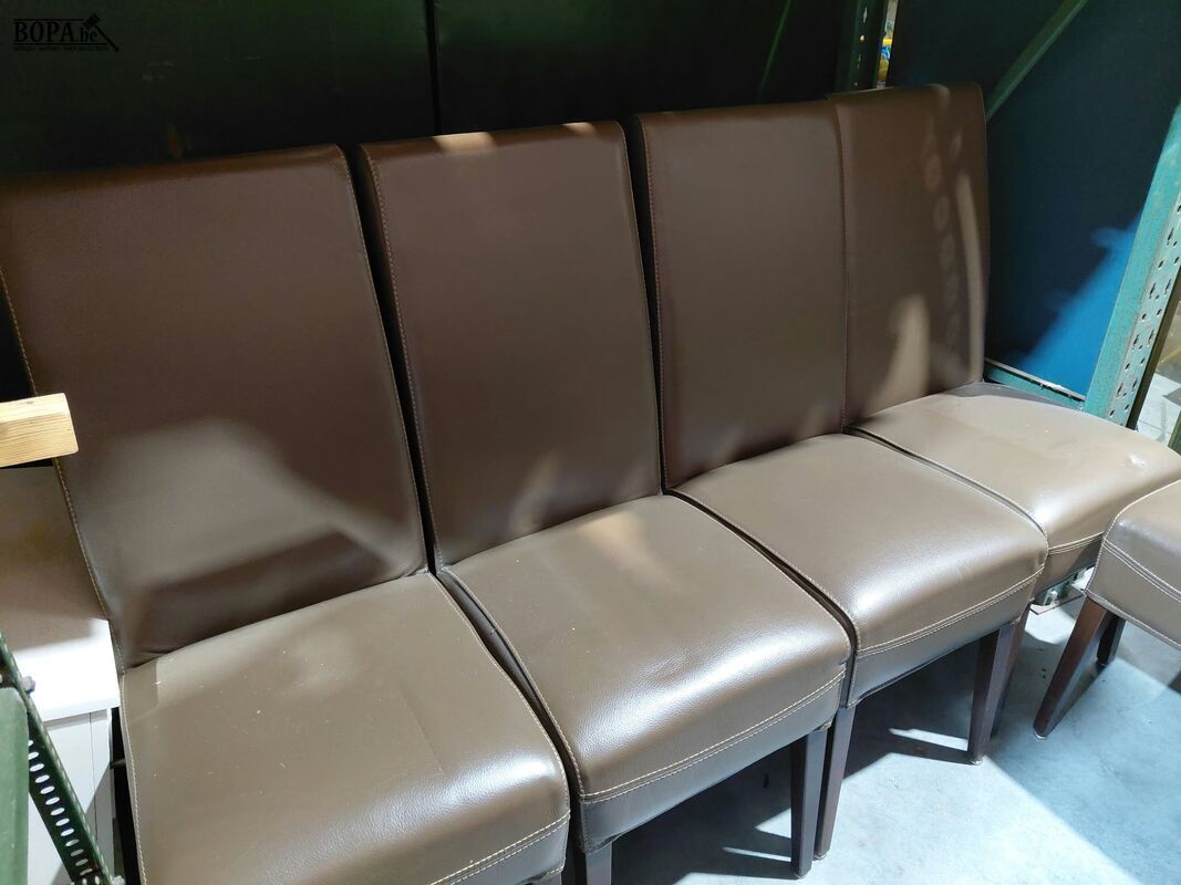 Moderne lederen stoelen - perfecte staat - 6 stuks – foto 4 – kavel bij BOPA Auctions, Aarsele