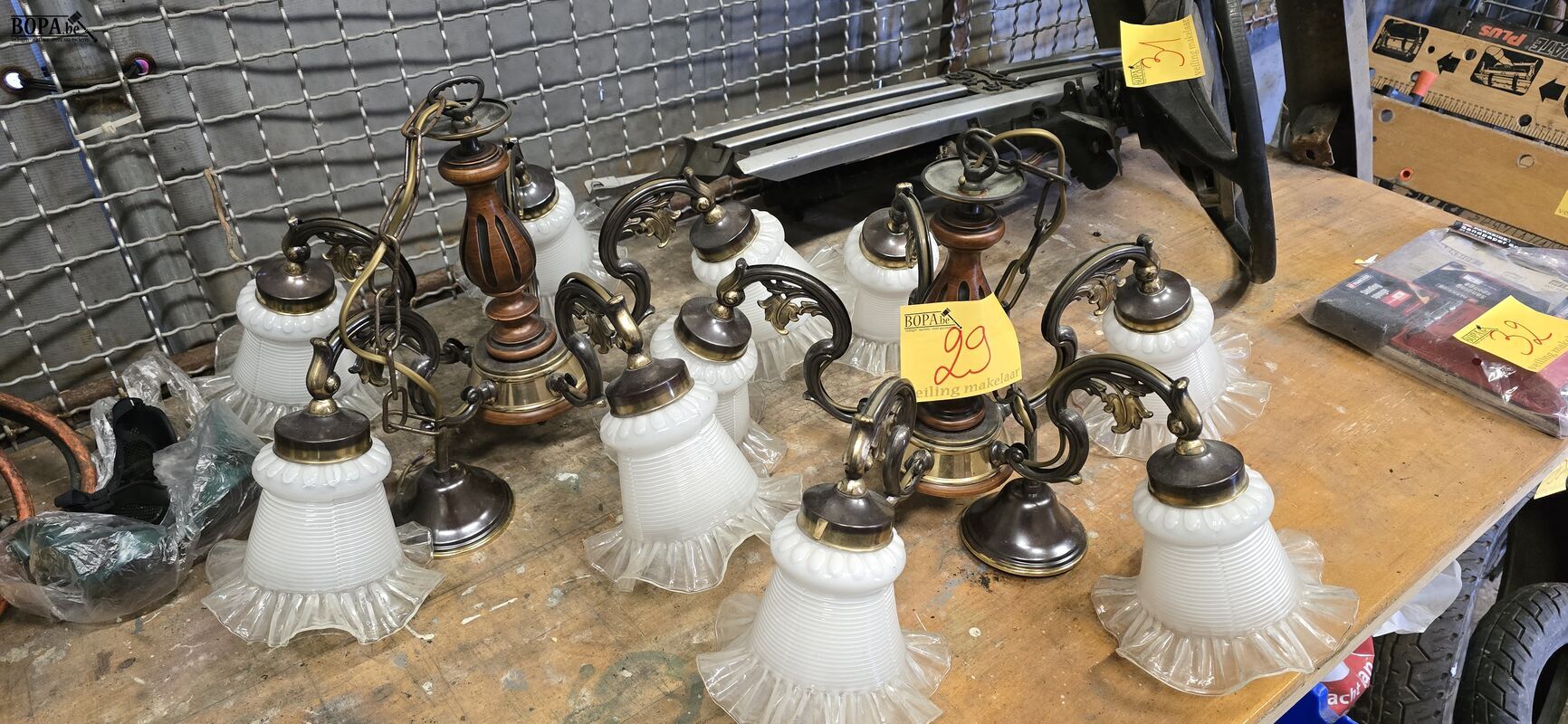 Vintages lusters 2 stuks – foto 2 – kavel bij BOPA Auctions, Ieper