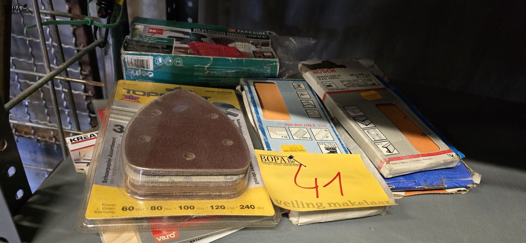 Lot schuurpapier voor schuurmachines – foto 2 – kavel bij BOPA Auctions, Ieper