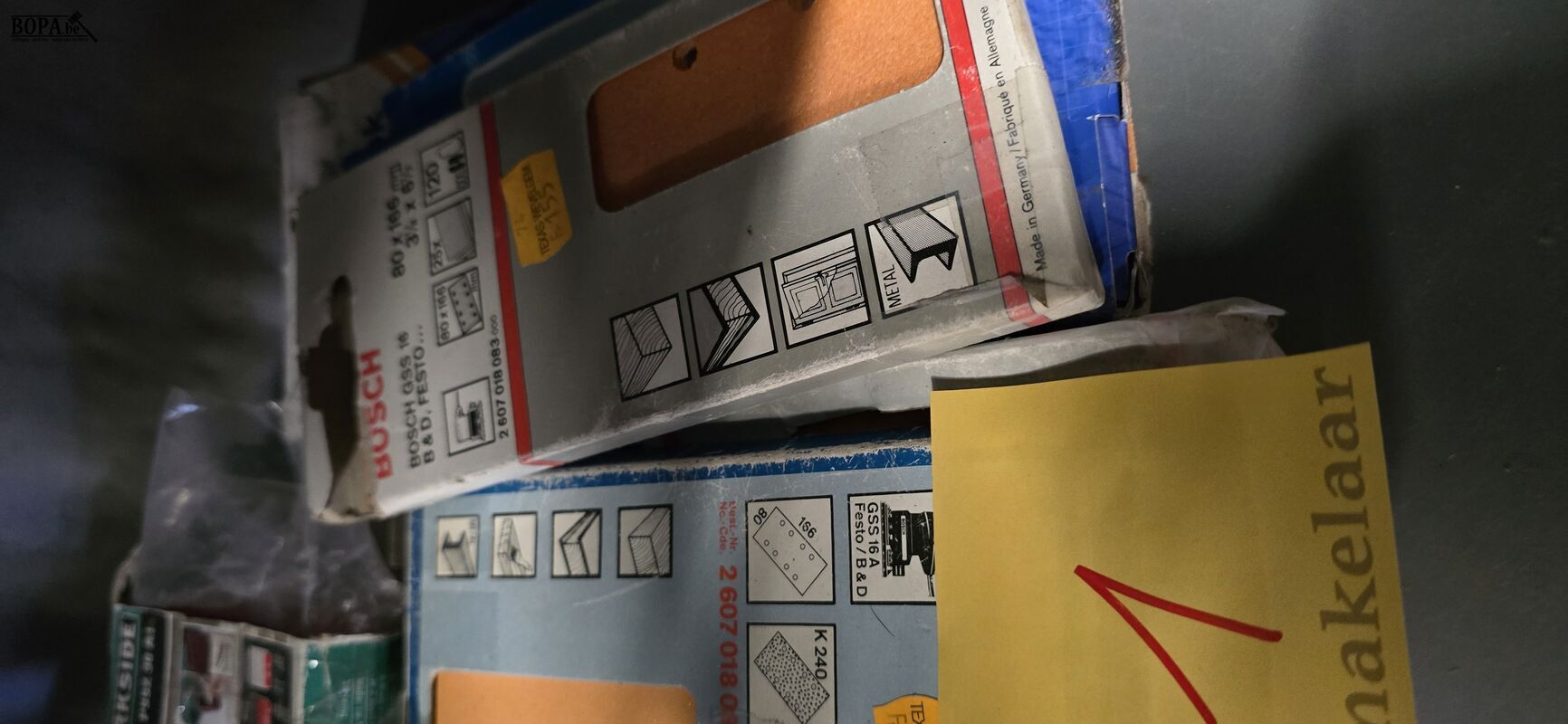 Lot schuurpapier voor schuurmachines – foto 4 – kavel bij BOPA Auctions, Ieper