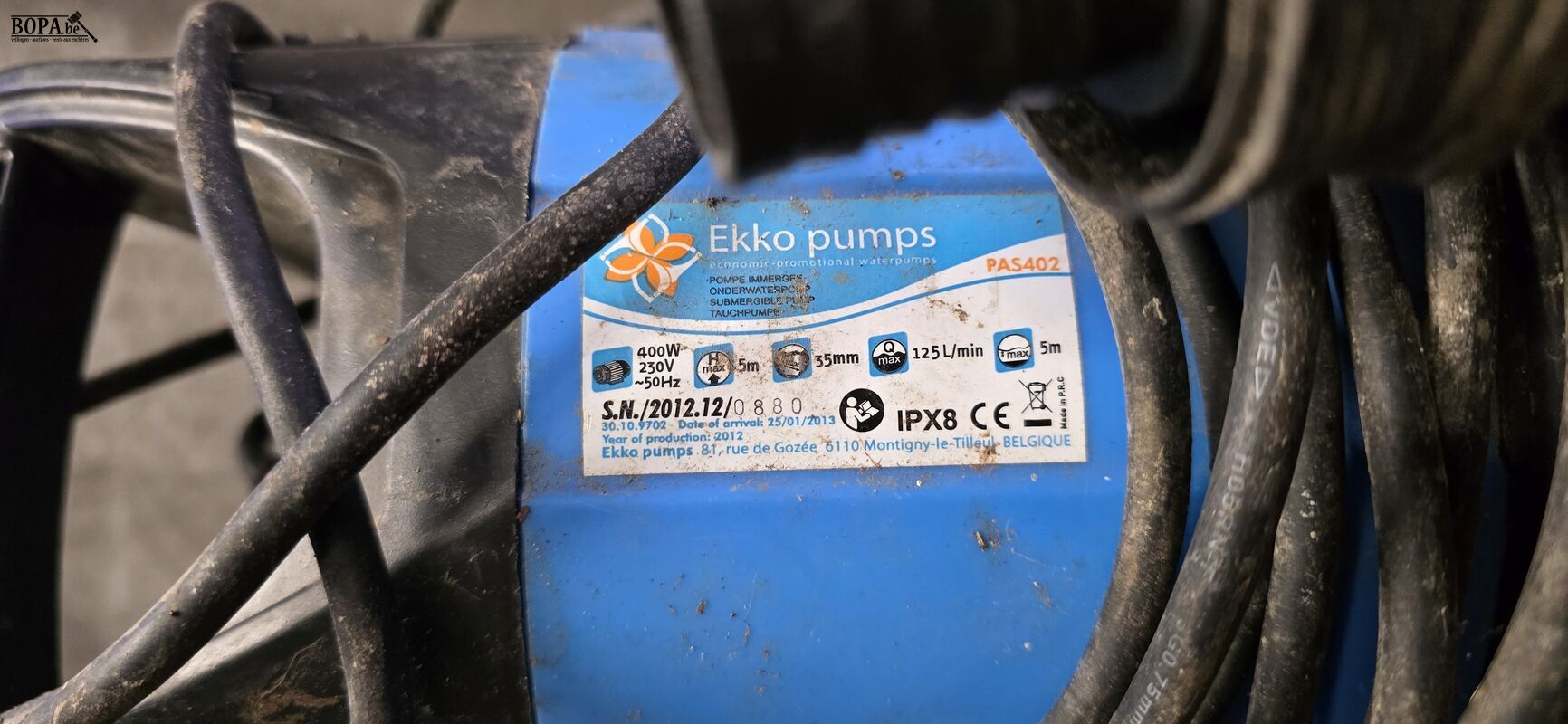 Dompelpomp Ekko IPX8 – foto 4 – kavel bij BOPA Auctions, Ieper