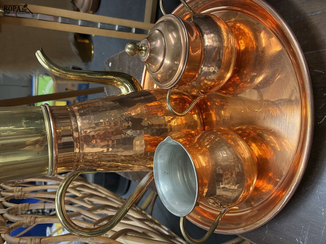 Vintage koperen koffieset – foto 3 – kavel bij BOPA Auctions, Ieper