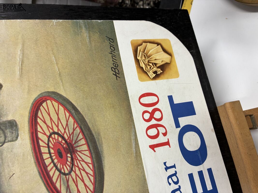 Retro reclame-illustratie Peugeot - get – foto 3 – kavel bij BOPA Auctions, Ieper