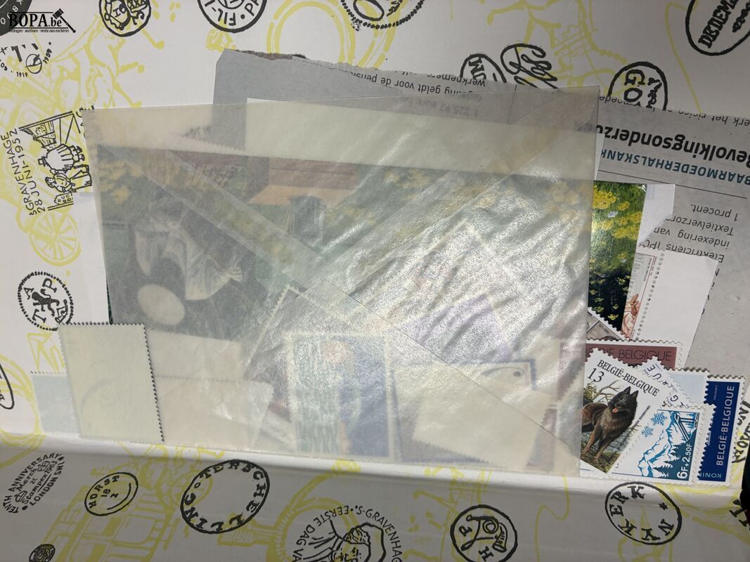 Postzegelverzameling met vergrootglas – foto 4 – kavel bij BOPA Auctions, Ieper