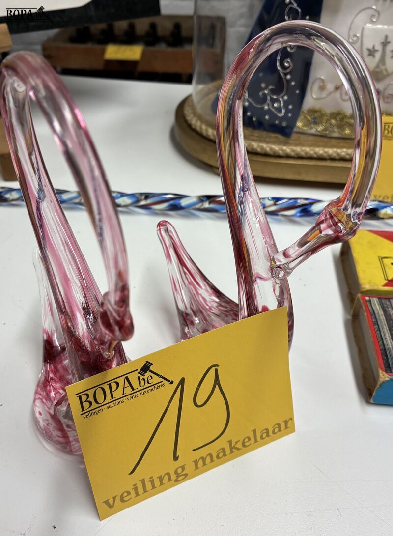 Vintage kristallen zwanen – foto 2 – kavel bij BOPA Auctions, Ieper
