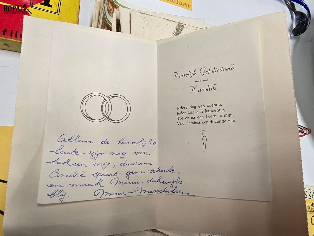 Verzameling oude trouwkaarten '50/'60 – foto 4 – kavel bij BOPA Auctions, Ieper