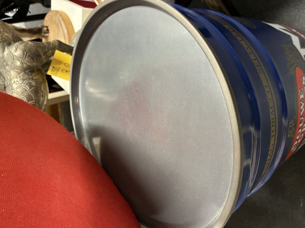 Vintage Douwe Egberts Drum shag blik – foto 4 – kavel bij BOPA Auctions, Ieper