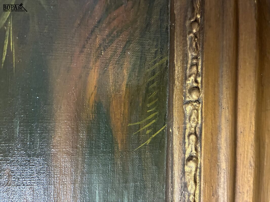 Schilderij klassiek landschap met jachttafereel - get – foto 4 – kavel bij BOPA Auctions, Ieper