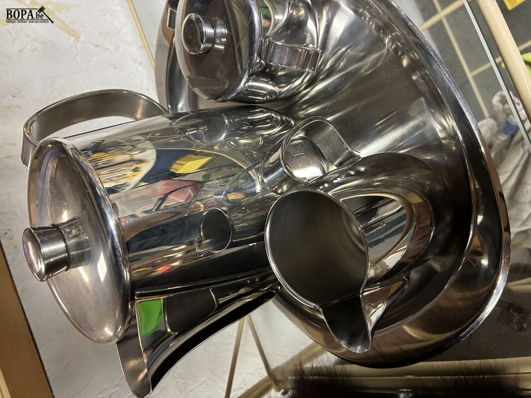 Vintage verzilverd koffie- en theeservies – foto 3 – kavel bij BOPA Auctions, Ieper