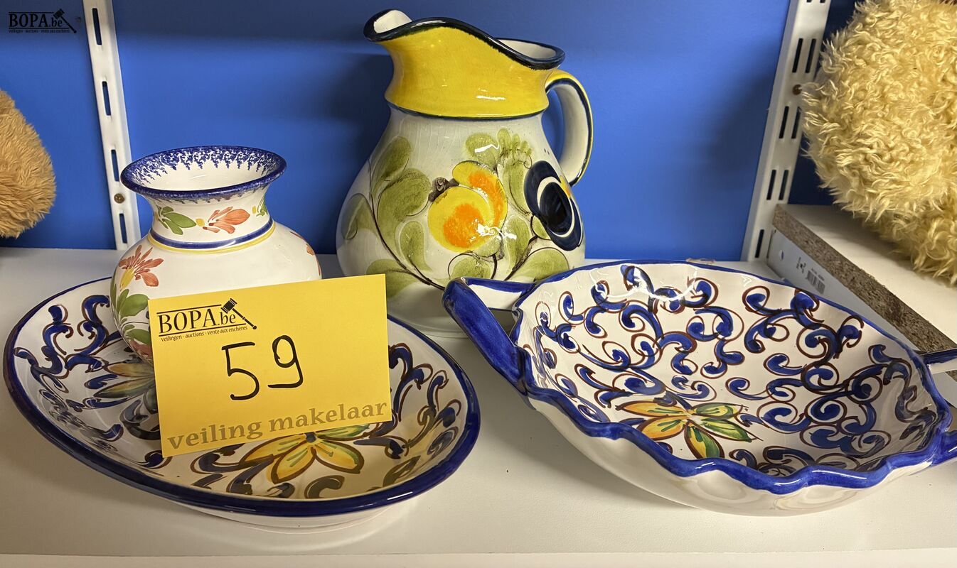 Handgeschilderd keramiek - getekend – foto 2 – kavel bij BOPA Auctions, Ieper