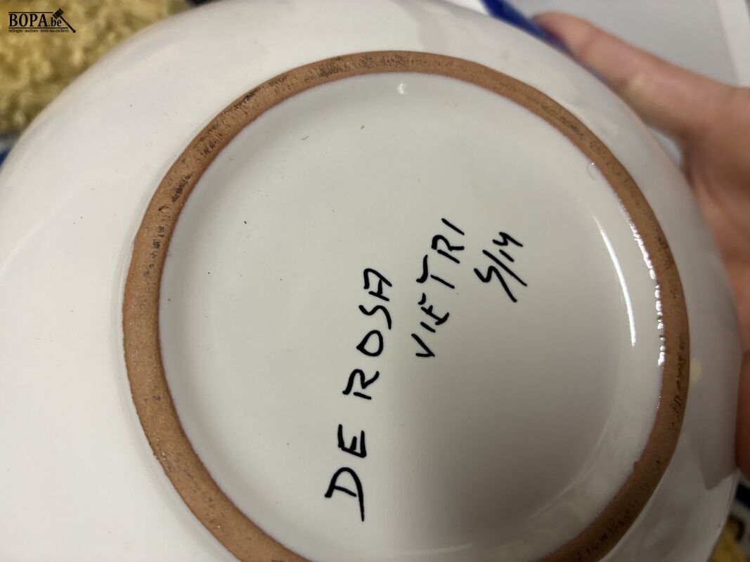 Handgeschilderd keramiek - getekend – foto 6 – kavel bij BOPA Auctions, Ieper
