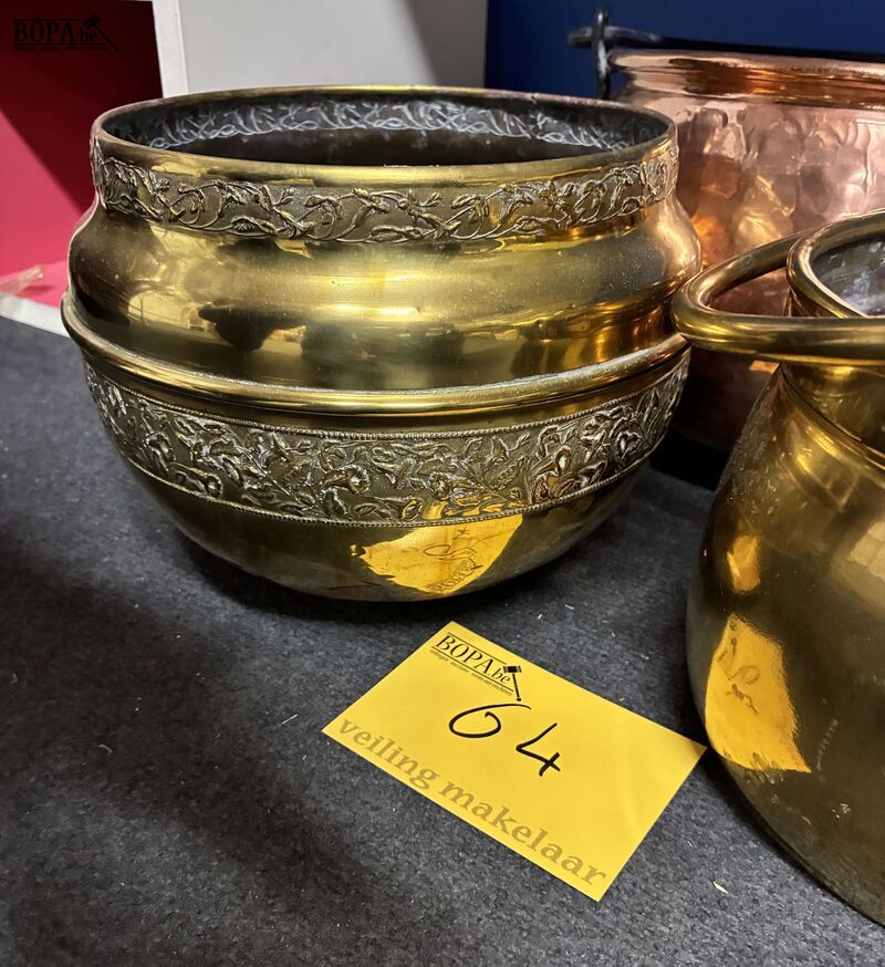 Lot koperen kookpotten en ketels - 5 stuks – foto 3 – kavel bij BOPA Auctions, Ieper
