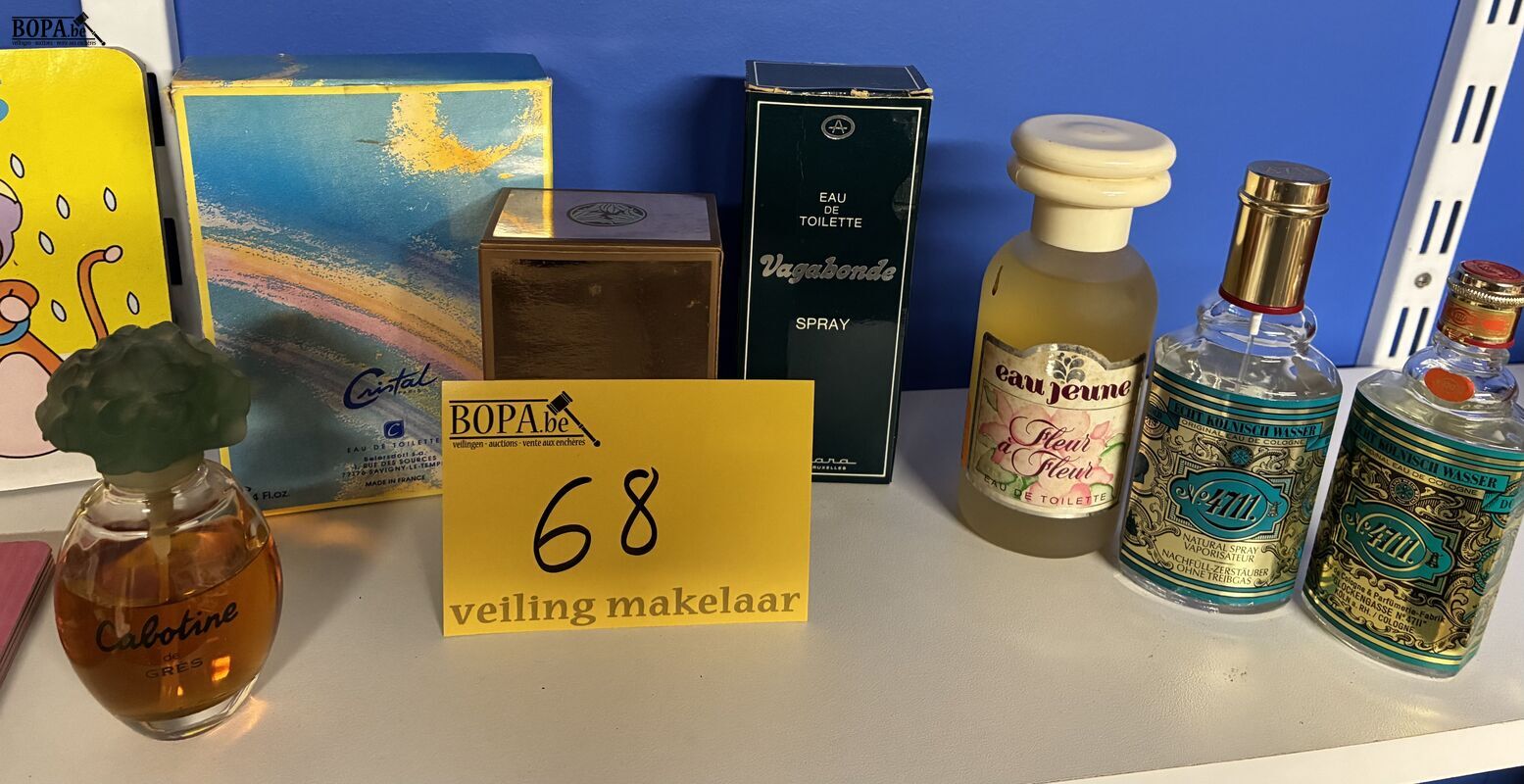 Lot vintage parfum- en eau de cologneflesjs - 7 stuks – foto 2 – kavel bij BOPA Auctions, Ieper