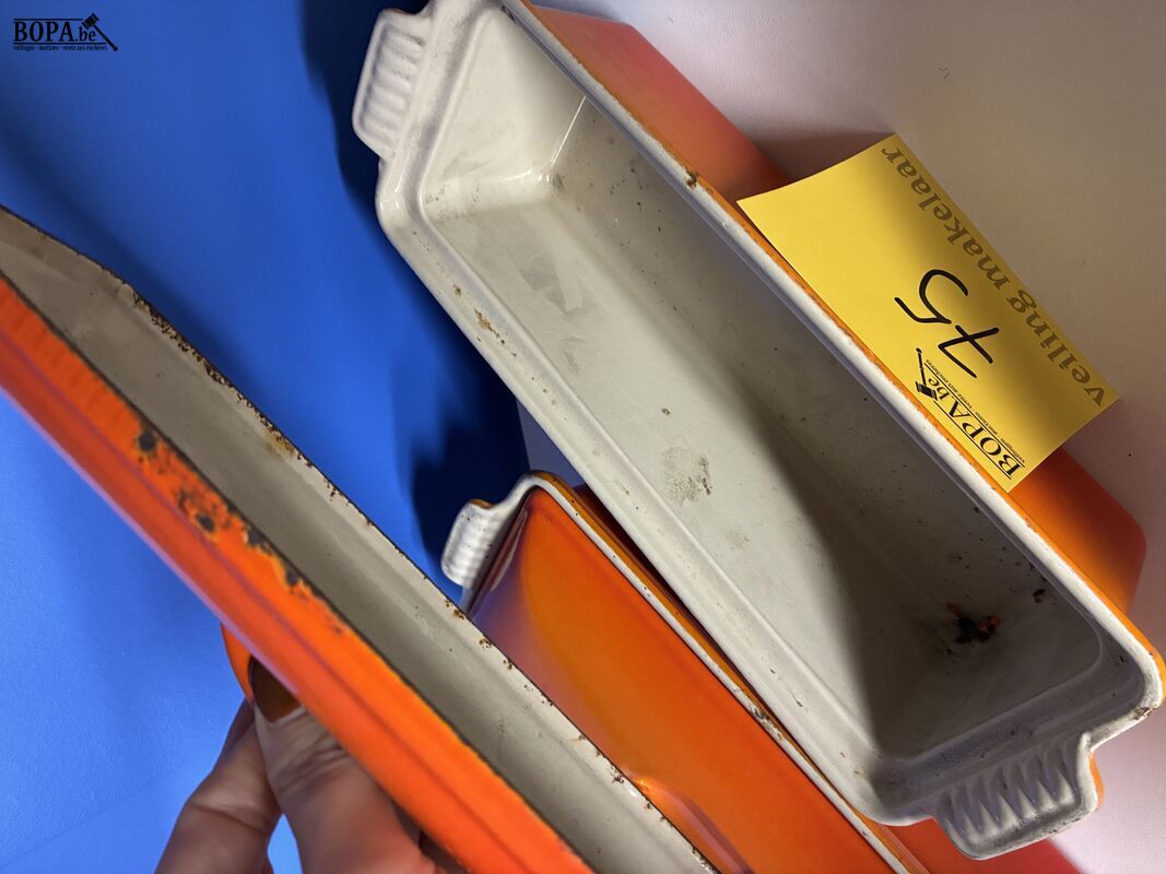 Le creuset gietijzeren schaal - 2 stuks – foto 4 – kavel bij BOPA Auctions, Ieper