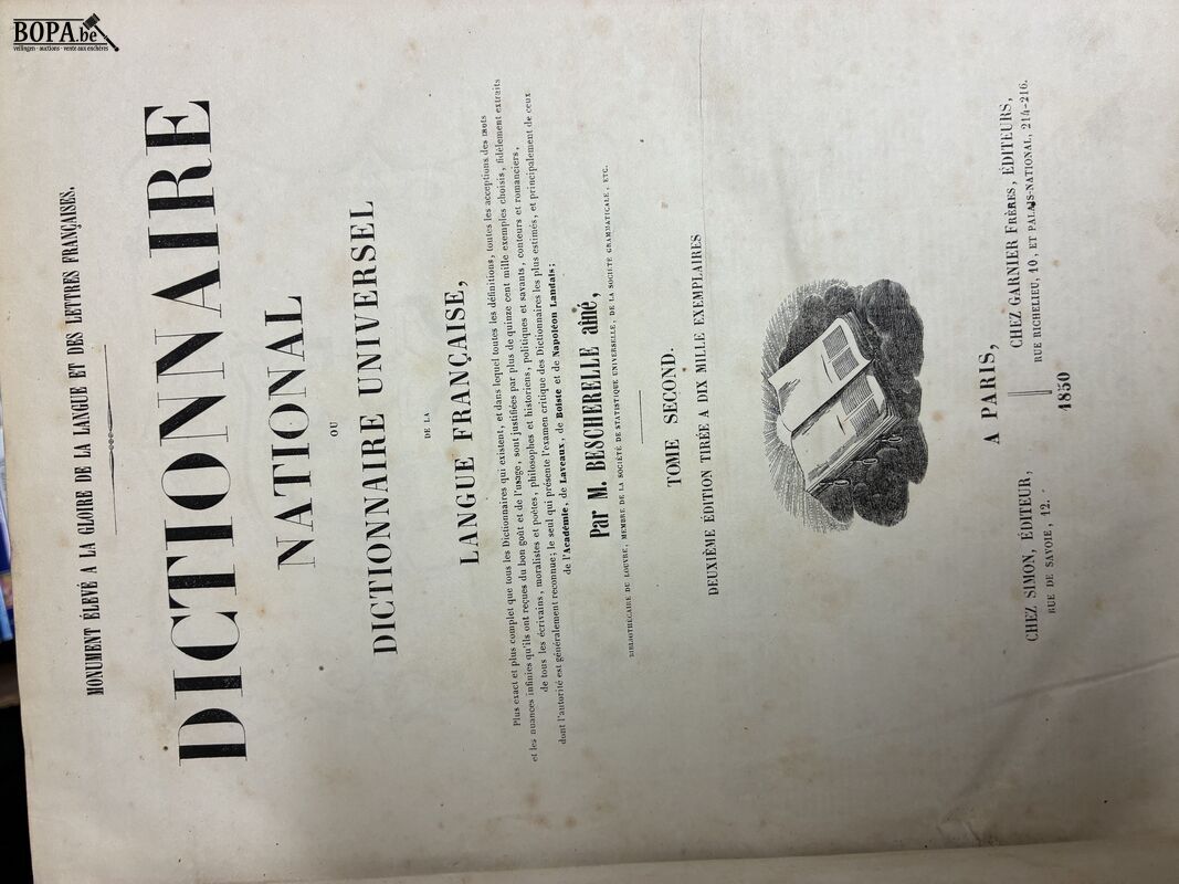 Franse dictionnaire 1850 - 2 stuks – foto 5 – kavel bij BOPA Auctions, Ieper