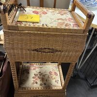 Vintage rotan en rieten naaimeubel - 1960/1975 – kavel bij BOPA Auctions, Ieper