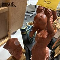 Origineel terracotta kunstwerk Paul Sersté - 2 stuks – kavel bij BOPA Auctions, Ieper