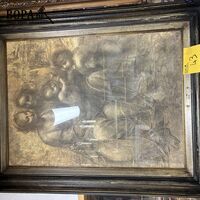 Ingelijste reproductie L. da VINCI – kavel bij BOPA Auctions, Ieper