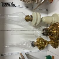 Lot antieke olielampen - 3 stuks – kavel bij BOPA Auctions, Ieper