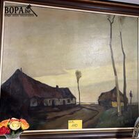 Ingelijst landschapsschilderij - getekend – kavel bij BOPA Auctions, Ieper
