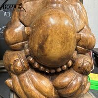 Vintage houten huilende Boedha Yogmiman – kavel bij BOPA Auctions, Ieper